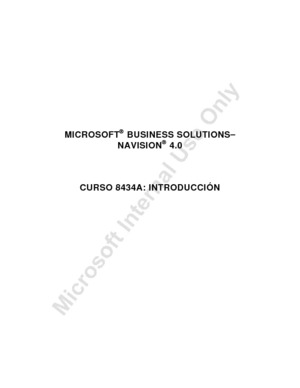 MICROSOFT® BUSINESS SOLUTIONS - NAVISION® 4.0